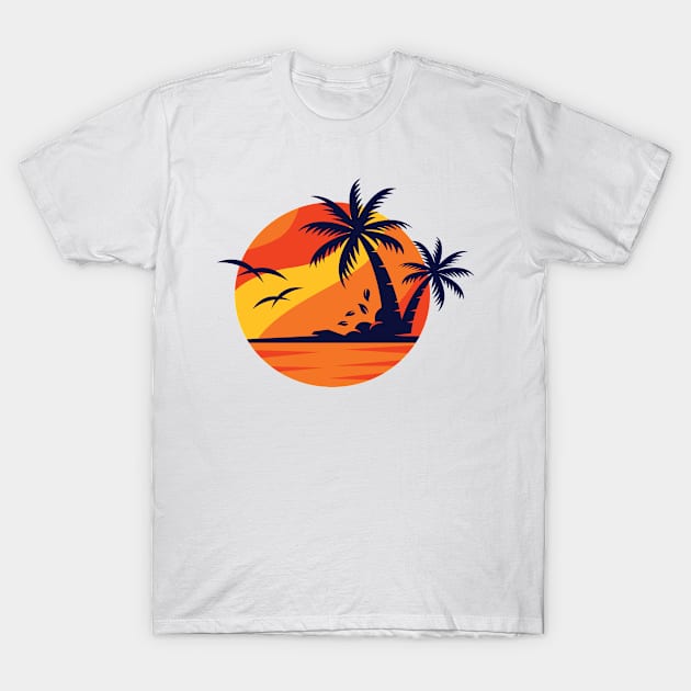 Summer sunset holidays design giftidea T-Shirt by Maxs